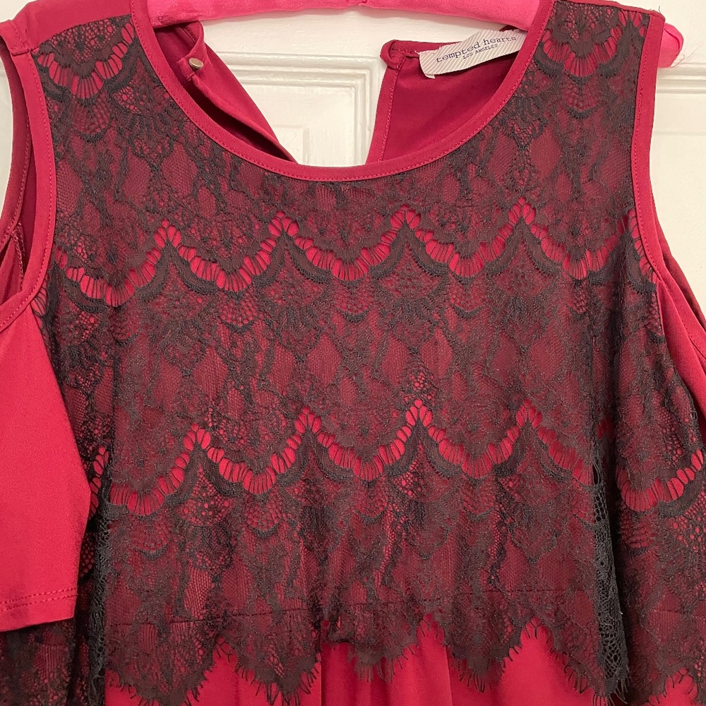 Burgundy red blouse